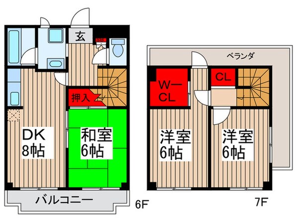 キャッスル北松戸の物件間取画像